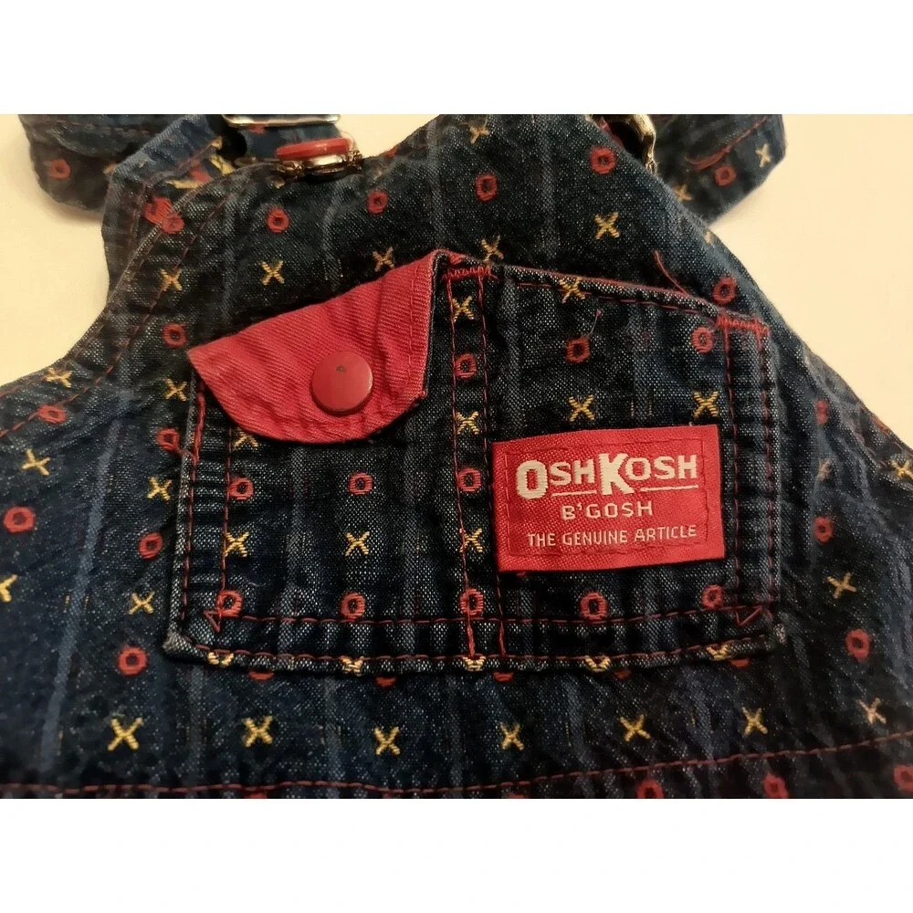 Vintage Osh Kosh B'Gosh Vesteak Blue Denim Overalls Boys 24M USA XOXO Designs